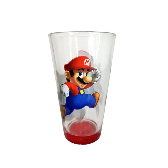 Super Mario Brothers Nintendo 3D Island Heavy Bottom Drinking Glass - Picture 3 of 8